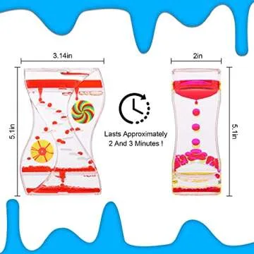 XINBAOHONG Liquid Motion Bubbler Sensory Toy for Kids and Adults 4-Pack，Calming Stress Relief Fidget Toys for ADHD Autism, Office Desk Decor