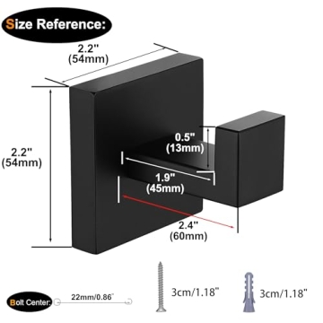 Nolimas Matte Black Towel Hooks - Durable & Stylish Solution