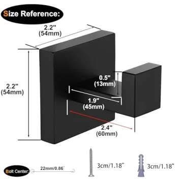 Nolimas Matte Black Towel Hooks - Durable & Stylish Solution