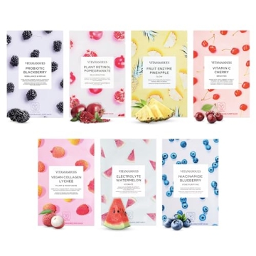 Vitamasques Face Masks Skincare Sheet Kit 7-Pack