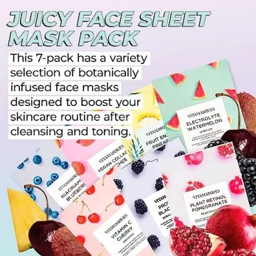 Vitamasques Face Masks Skincare Sheet Kit 7-Pack