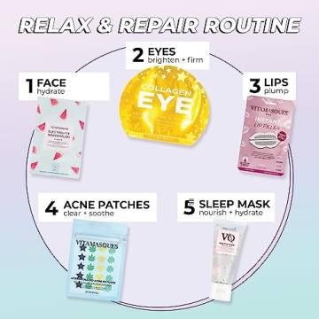 Vitamasques Face Masks Skincare Sheet Kit 7-Pack