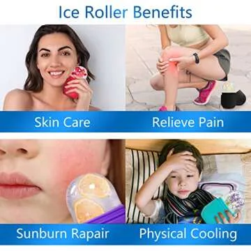 PASNOWFU Ice Cube Face Roller, Eyes and Neck, Brighten Skin & Enhance Your Natural Glow, Reusable Fa...