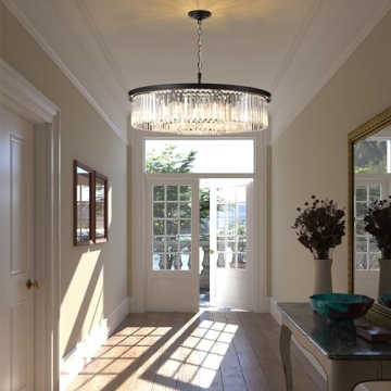 GMlixin Large Crystal Chandelier for Modern Homes