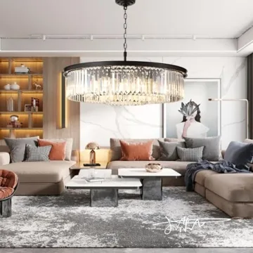 GMlixin Large Crystal Chandelier for Modern Homes