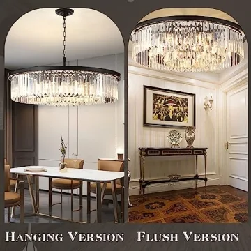 GMlixin Large Crystal Chandelier for Modern Homes