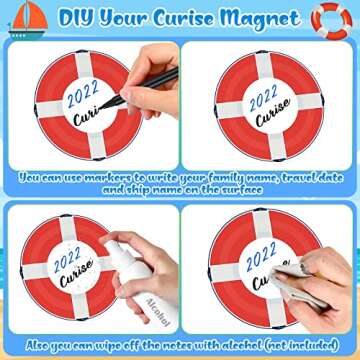 16 Pcs Sea Navigation Car Magnets Cruise Door Magnet Stickers Anchor Shell Cruise Ship Decorations Palm Tree Treasure Map Magnetic Fridge Decor for Carnival Cruise Cabin Door