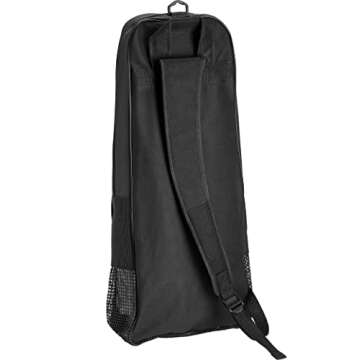 Phantom Aquatics Rapido Snorkeling Backpack with Shoulder Strap - Fits Snorkel Mask Fin Snore Set and More - Ideal Snorkel Travel Bag, Snorkeling Gear Equipment and Water Sports (Black, One Size)