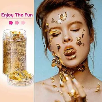Paxcoo 15 Grams Gold Flakes for Resin and Nail Art