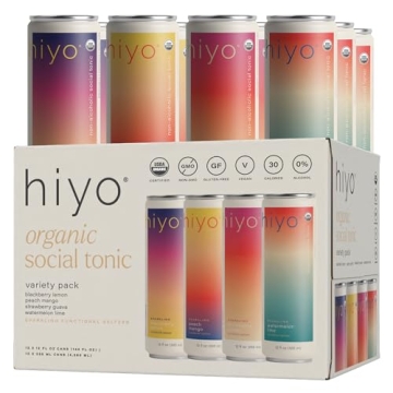 Hiyo Organic Social Tonic Variety Pack - 12 Pack
