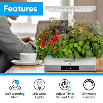 Hydroponic Herb Garden 6 Pods, Indoor Herb Garden Kit, Seed Pod, Indoor Garden, Full-Spectrum Grow Light, Adjustable Height, Hydroponic Indoor Garden, Smart Indoor Plant system