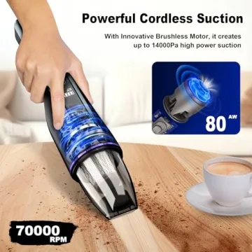 DRECELL Handheld Vacuum Cordless Mini with 14KPA Suction