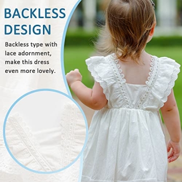Zanie Kids White Toddler Dress Stylish Summer Wear