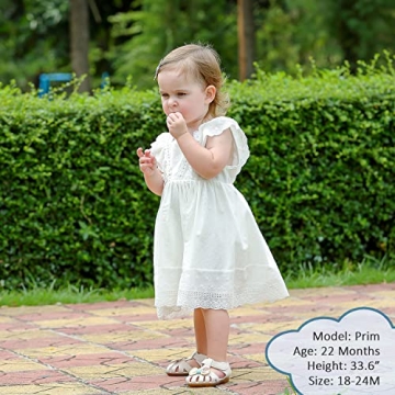 Zanie Kids White Toddler Dress Stylish Summer Wear