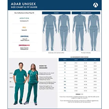 Adar Uniforms Unisex Scrubs - Comfortable & Stylish Set
