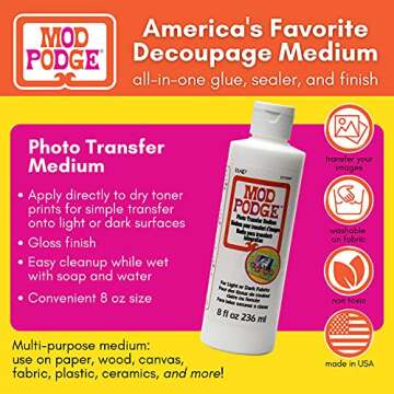 Mod Podge Photo Transfer Medium (8-Ounce), CS15067