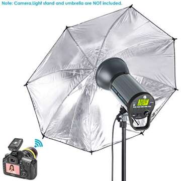 Neewer 600W GN82 Studio Flash Strobe Light Monolight with 2.4G Wireless Trigger and Modeling Lamp, Recycle in 0.01-1.2 Sec, Bowens Mount for Indoor Studio Portrait Photography(Q600N)