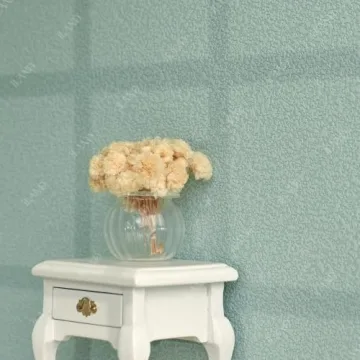 iLAND Miniature Dollhouse Glass Vases with Dried Flowers