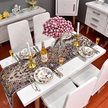 iLAND Miniature Dollhouse Glass Vases with Dried Flowers