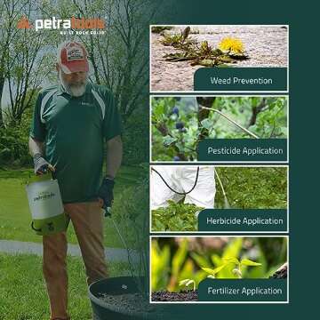 PetraTools 1 Gallon Battery Sprayer - Ergonomic Gardening Solution