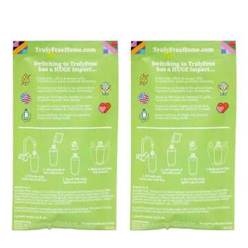 Truly Free Natural Concentrated Dish Detergent Dishwashing Liquid | Plant-Based Dish Soap | Sweet Ba...