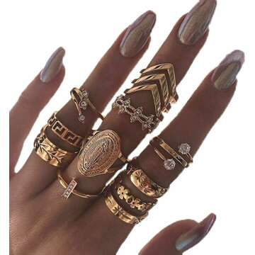 Stunning Edary Vintage Knuckle Ring Set for Women