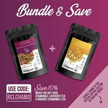 Organic Rose Chamomile Lavender Tea for Relaxation