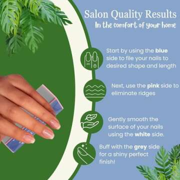 Tropical Shine Mini 4 Way Nail Buffer Block - Portable & Professional