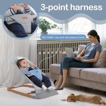 AMKE CooCon Baby Bouncer - Ergonomic & Portable Seat