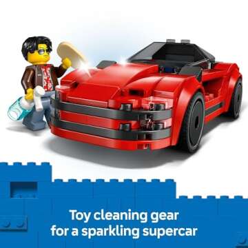LEGO City Red Sports Car Building Toy for Kids