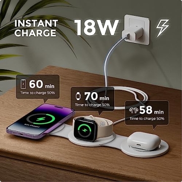 Hicober 3 in 1 Wireless Charger for iPhone 16 & More