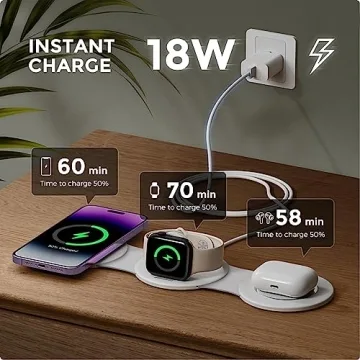 Hicober 3 in 1 Wireless Charger for iPhone 16 & More