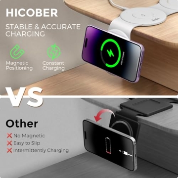 Hicober 3 in 1 Wireless Charger for iPhone 16 & More