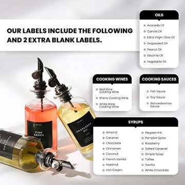 Molimoli Oil and Vinegar Dispenser with Metal Pour Spout, Weighted Pourer, Glass Bottle Dispenser for Kitchen, Olive Oil Cruet, Glass Olive Oil Bottle |350ml, Set of 2