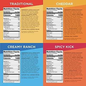 Catalina Crunch Mix Keto Snack Mix Variety Pack | Keto Friendly, Low Carb, Protein Snacks, 6 oz (Pack of 4)