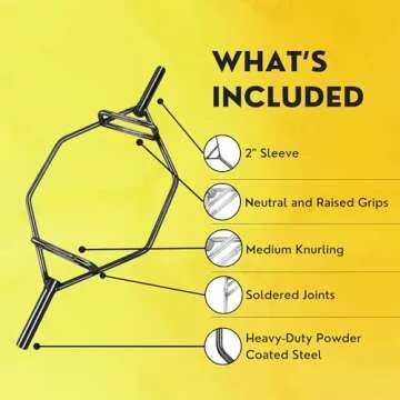 HulkFit Olympic Hex Trap Bar for All Strength Levels