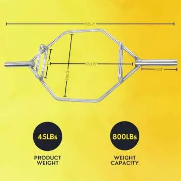 HulkFit Olympic Hex Trap Bar for All Strength Levels