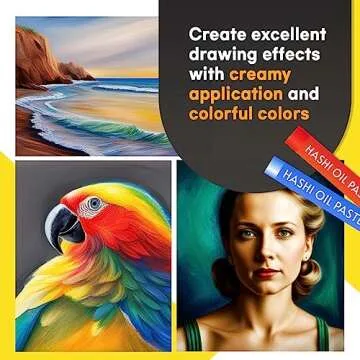 HA SHI Professional Artist Oil Pastels Set 48 Colors, Non-Toxic, Drawing, Blending, Oil Crayon Pastels, Art Supplies for Artists And Teachers by HASHI