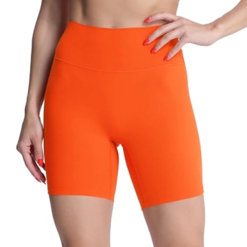 Aoxjox Women's High Waist Biker Shorts Solid Yoga Active