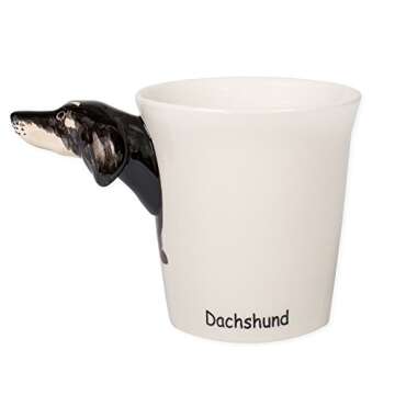 Adorable Dachshund Mug - Hand-Painted Ceramic Coffee Mug