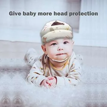 REFLYAWAY Baby Head Protector Baby Helmet for Crawling Walking, No Bumps Safety Head Adjustable Protective Cap for Walking, Playing (Elephant)