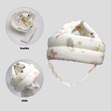 REFLYAWAY Baby Head Protector Baby Helmet for Crawling Walking, No Bumps Safety Head Adjustable Protective Cap for Walking, Playing (Elephant)