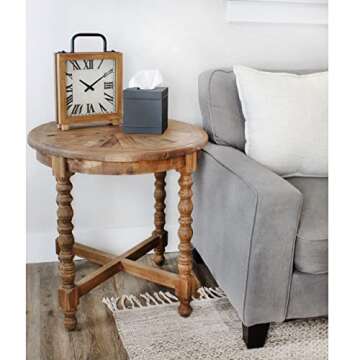 AuldHome Design Galvanized Tissue Box Cover; Square Distressed Farmhouse Vintage Style Decor Tissue ...