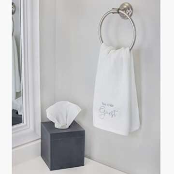 AuldHome Design Galvanized Tissue Box Cover; Square Distressed Farmhouse Vintage Style Decor Tissue Holder