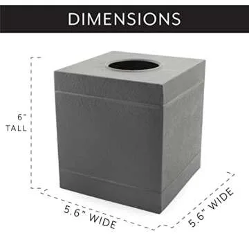AuldHome Design Galvanized Tissue Box Cover; Square Distressed Farmhouse Vintage Style Decor Tissue Holder