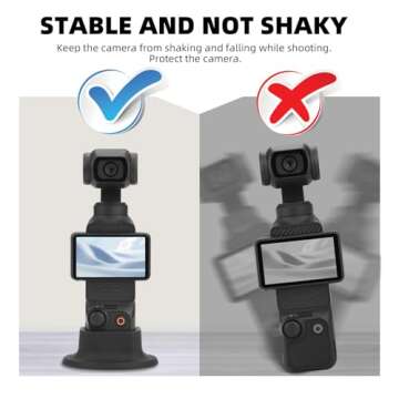 BRDRC Camera Desktop Mount Stand Base Support Base for DJI Osmo Pocket 3 Creator Combo Stable Bracke...