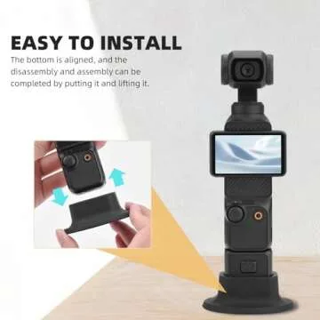BRDRC Camera Desktop Mount Stand Base Support Base for DJI Osmo Pocket 3 Creator Combo Stable Bracket Support Adapter Camera Mount Camera Accessories