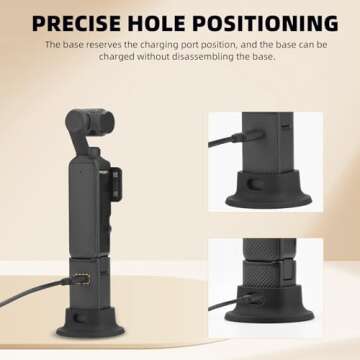 BRDRC Camera Desktop Mount Stand Base Support Base for DJI Osmo Pocket 3 Creator Combo Stable Bracket Support Adapter Camera Mount Camera Accessories