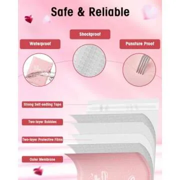 Cozymood Bubble Mailers 8.5 x 12 Inch 40 Pack Usable Size 8.5 x 11'' Thank You Pink Bubble Mailer Waterproof Padded Envelopes Self Seal Cushioning for Gifts Packaging, Mailing, Small Business Bulk