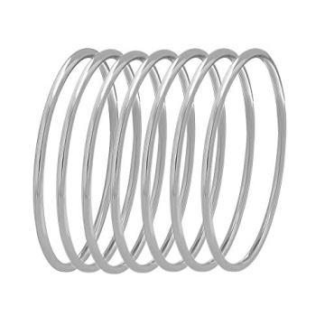 Edforce Stainless Steel Glossy Bangle Set for Women